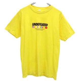 アンディフィーテッド(UNDEFEATED)のアンディフィーテッド 半袖 Tシャツ S イエロー UNDEFEATED ロゴプリント メンズ 【中古】  【230520】 メール便可(Tシャツ/カットソー(半袖/袖なし))