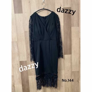 デイジーストア(dazzy store)のTika ドレス　レースワンピース　ブラック　細見えセクシータイトNo.144 (ミディアムドレス)