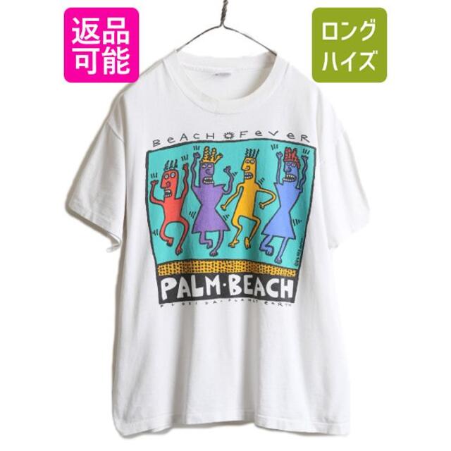 90s USA製 BIG HED アート プリント 半袖 Tシャツ L 白 | kensysgas.com