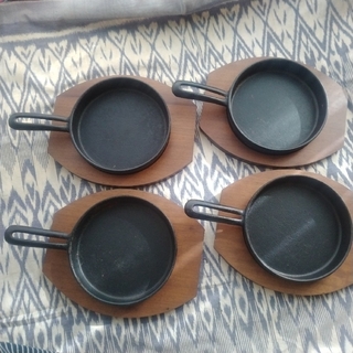 【SALE❗】南部鉄器　スキレット/ステーキ皿　4枚セット(鍋/フライパン)