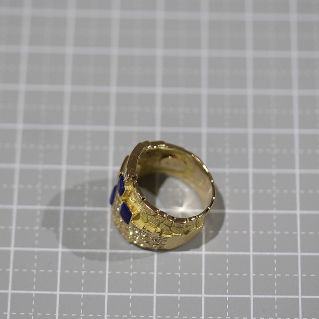 AKコレクション 指輪 ダイヤ ラピスラズリ リング 10号 K18 E0120