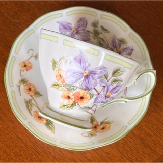 ロイヤルアルバート(ROYAL ALBERT)の【美品】ロイヤルアルバート★BOTANICAL TEAS★クレマチスC/S (食器)