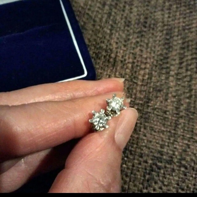 新作揃え 美品✦無色透明 計0.46CT【刻印有り】 ※ 天然ダイヤモンド