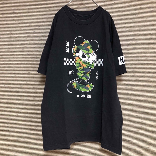 Neff(ネフ)の【ディズニー　ネフ】メキシコ製　半袖Tシャツ　ミッキー　迷彩　カモフラ44 メンズのトップス(Tシャツ/カットソー(半袖/袖なし))の商品写真