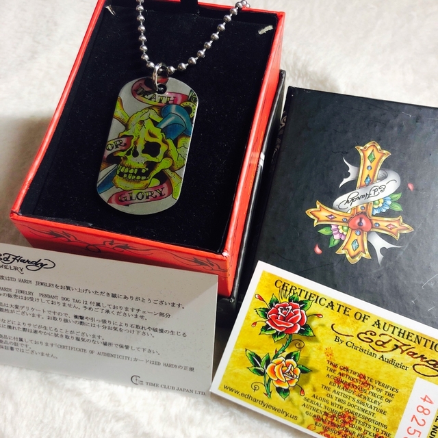 Ed Hardy ペンダントトップ ハート ネックレス チャーム エド