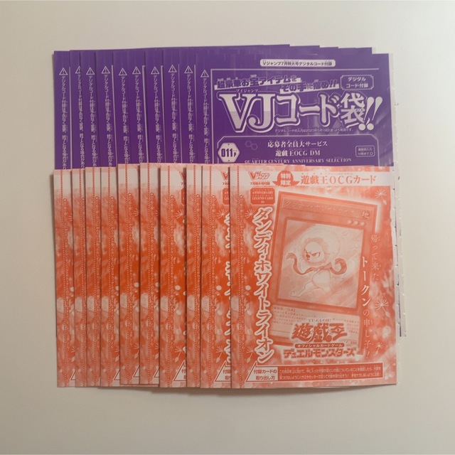 vジャンプ 7月号 付録 遊戯王カード  VJコード袋 各10点セット