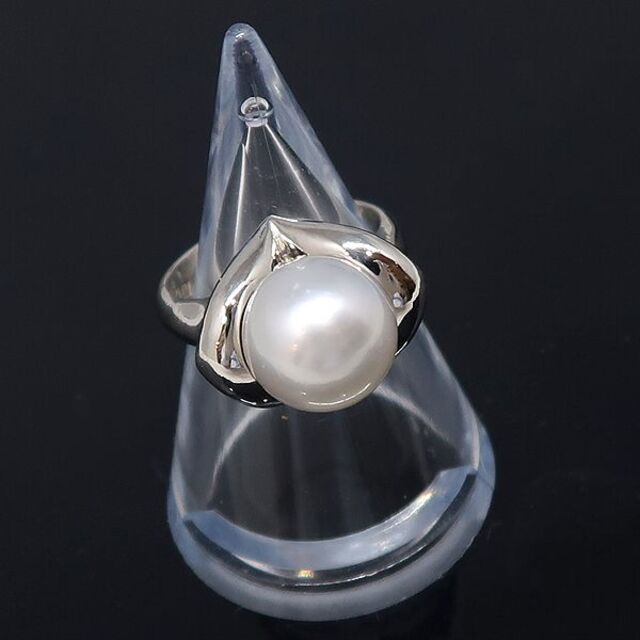 作家物 Pt900 パール リング　真珠 珠10mm　指輪 11号 レディースのアクセサリー(リング(指輪))の商品写真