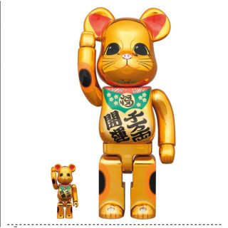 メディコムトイ(MEDICOM TOY)のBE@RBRICK 招き猫 開運・千万両 金メッキ 100％ & 400％(その他)