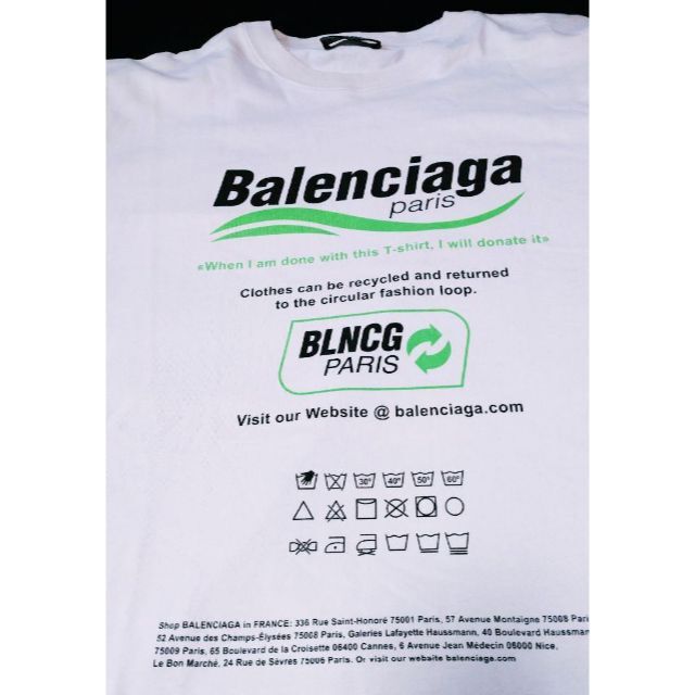 Balenciaga - 新品同様 バレンシアガ 半袖カットソー 白 XSの通販 by