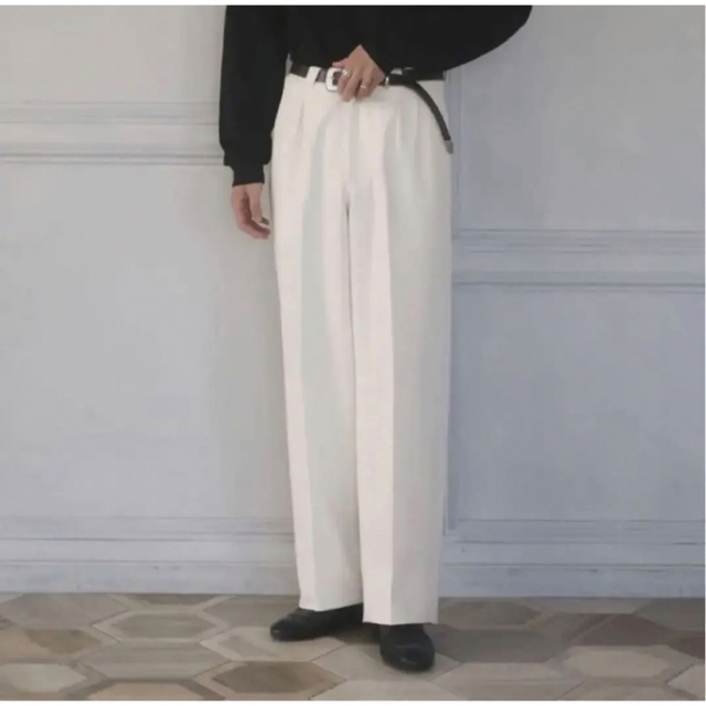 【precme.】wide straight slacks(オフホワイト)