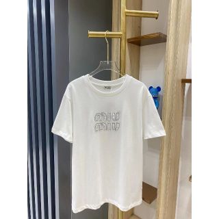 ブランドの通販・買取 miumiu エンブロイダリーTシャツ コットン 新品