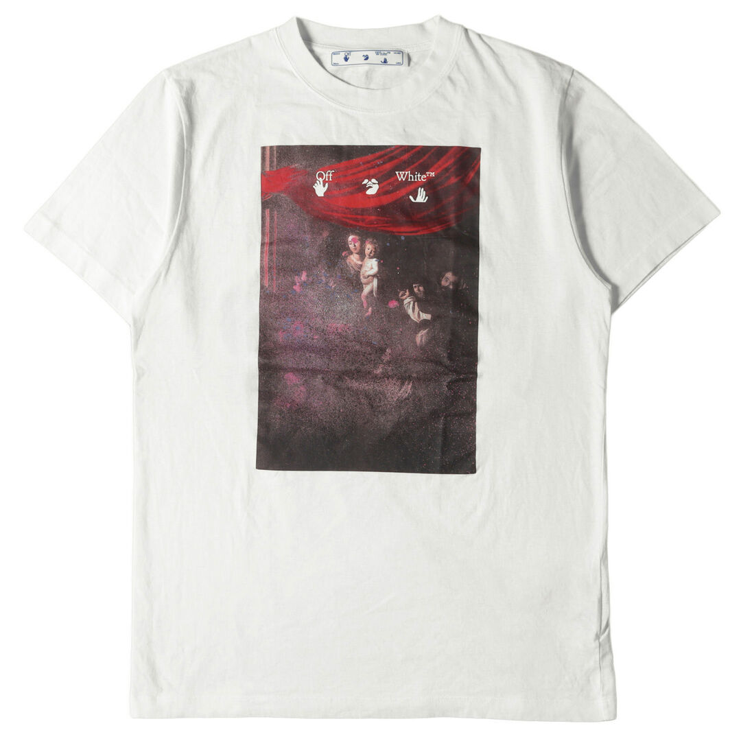 OFF-WHITE オフホワイト Tシャツ サイズ:XS 20SS 絵画アローマーク オーバーサイズ クルーネック Tシャツ CARAVAGGIO ARROW S/S OVER TEE ホワイト 白 トップス カットソー 半袖 【メンズ】【美品】