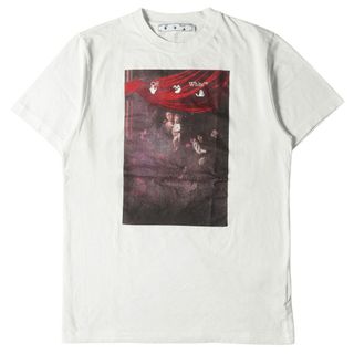 オフホワイト(OFF-WHITE)のOFF-WHITE オフホワイト Tシャツ サイズ:L 絵画グラフィック クルーネックTシャツ SPRAYED CARAVAGG SLIM T-SHIRT 21SS ホワイト 白 トップス カットソー 半袖 【メンズ】(Tシャツ/カットソー(半袖/袖なし))