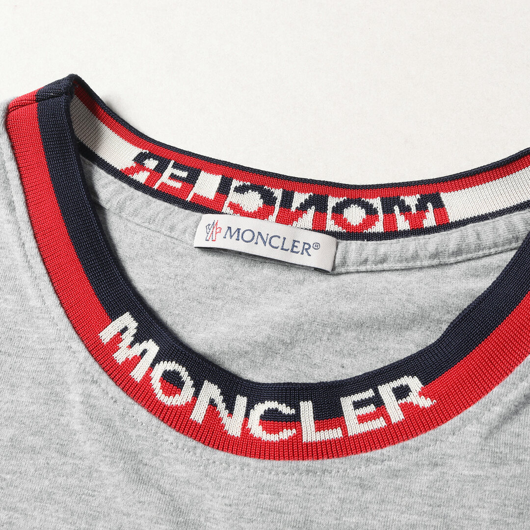 MONCLER モンクレール Tシャツ サイズ:L 20SS スクエア ロゴ クルーネック 半袖 Tシャツ MAGLIA T-SHIRT F10918C70510 8390T ライトブルー トップス カットソー 【メンズ】