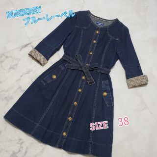 バーバリーブルーレーベル(BURBERRY BLUE LABEL)のBURBERRYブルーレーベル　デニムワンピース(ミニワンピース)