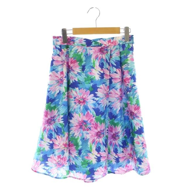 TOCCA(トッカ)のトッカ BLOOMING FLOWER フレアスカート ひざ丈 花柄 6 青 レディースのスカート(ひざ丈スカート)の商品写真