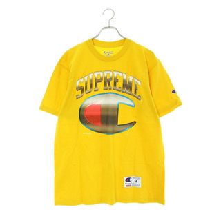 シュプリーム(Supreme)のシュプリーム ×チャンピオン Champion　  19SS  Chrome S/S Top ロゴプリントTシャツ  メンズ M(Tシャツ/カットソー(半袖/袖なし))