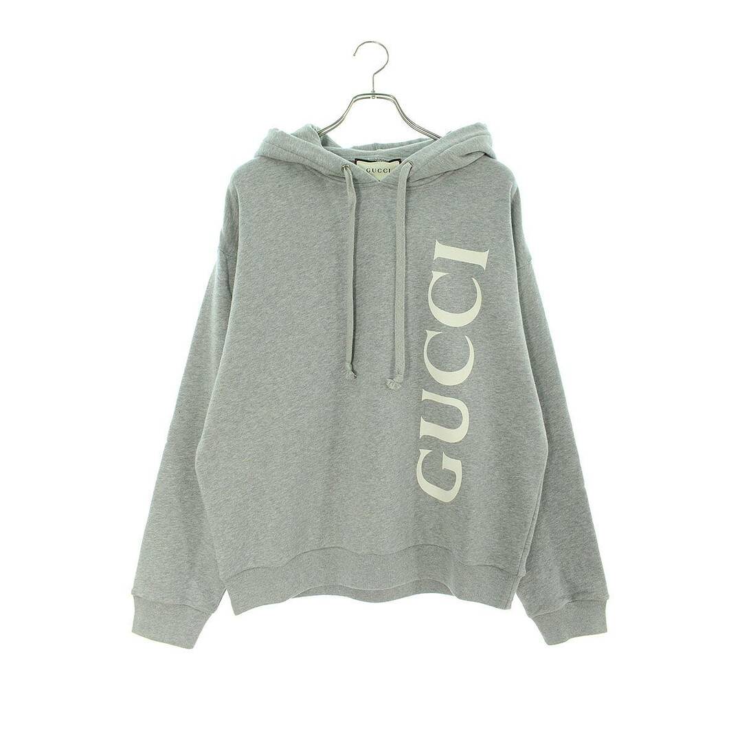 Gucci(グッチ)のグッチ  20SS  604974 XJB1D ロゴプリントプルオーバーパーカー メンズ M メンズのトップス(パーカー)の商品写真