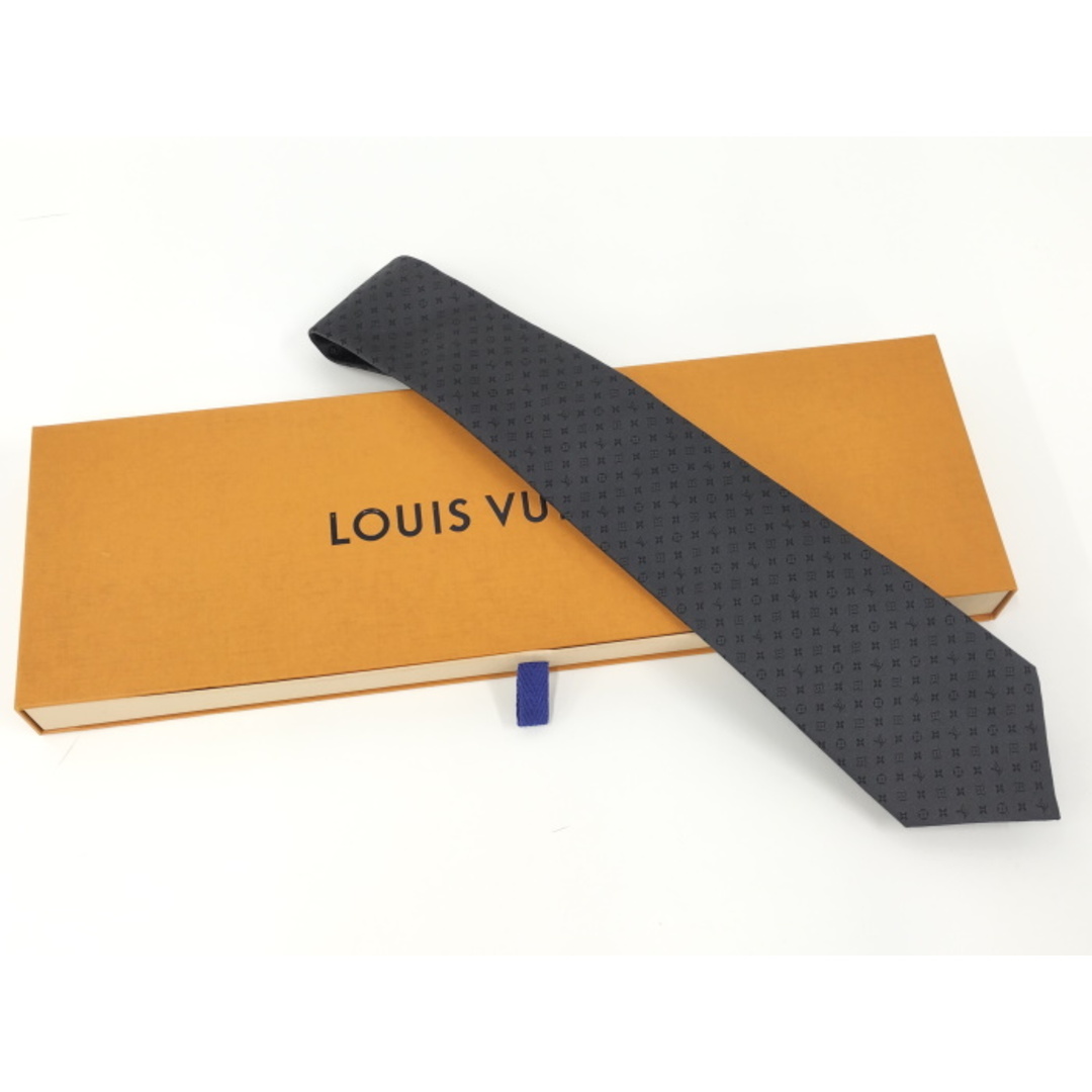 LOUIS VUITTON(ルイヴィトン)のLOUIS VUITTON ネクタイ クラヴァット モノグラム シルク グレー メンズのファッション小物(ネクタイ)の商品写真