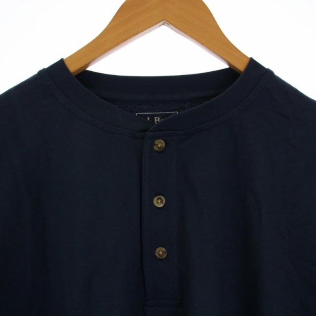 L.L.BEAN Tシャツ カットソー 長袖 ヘンリーネック L 紺 | svetinikole