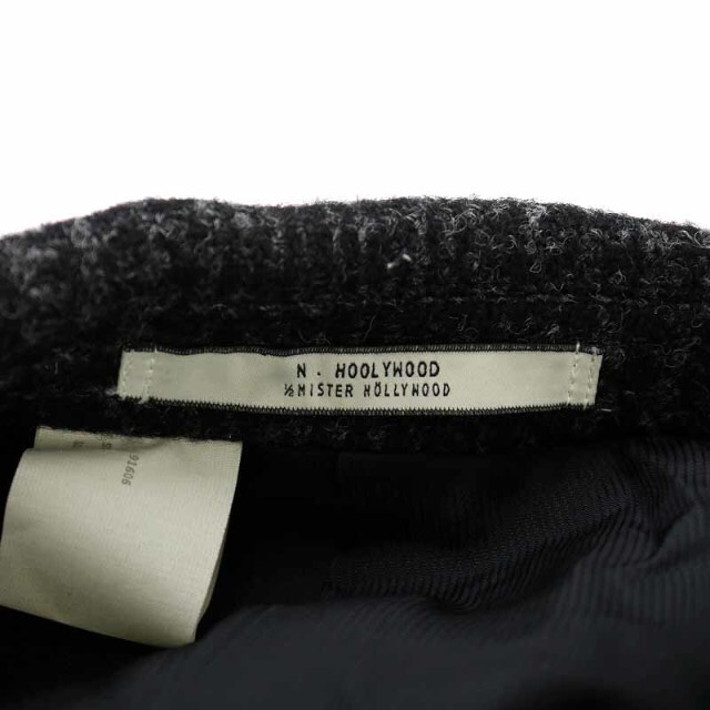 N.HOOLYWOOD Harris Tweed チェスターコート 38 M 黒 - その他