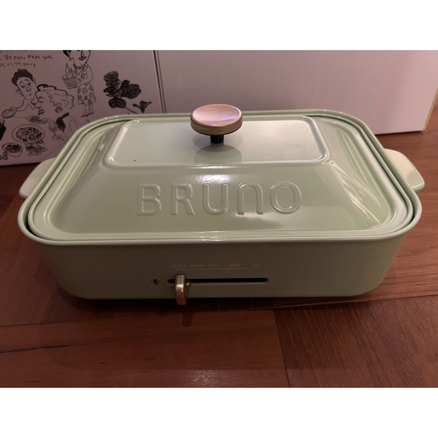 BRUNO(ブルーノ)のBRUNO ホットプレート たこ焼き器 深鍋 セット スマホ/家電/カメラの調理家電(ホットプレート)の商品写真