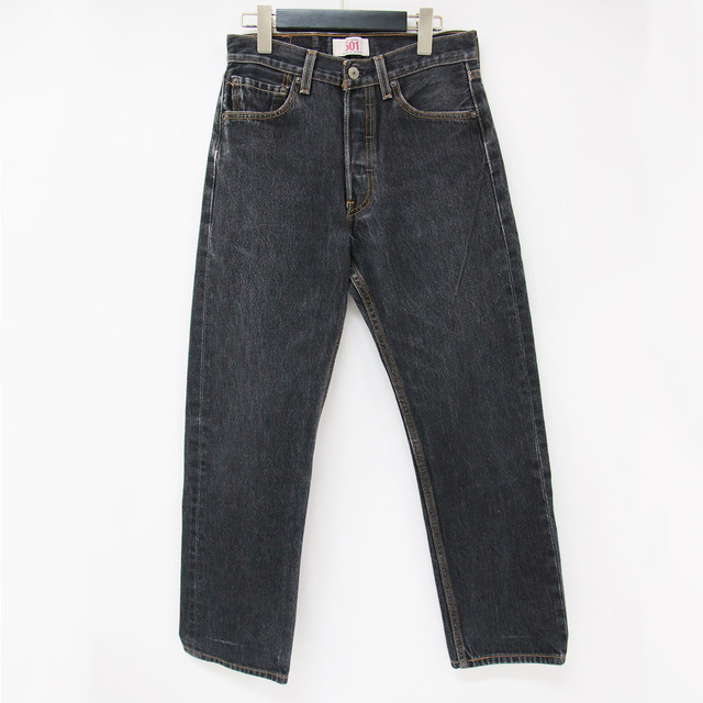 Levi's - Levi's リーバイス 501 ストレート ブラック デニム Levi's - Levi's リーバイス 501 ストレート ブラック デニム
