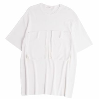 セリーヌ(celine)の美品 セリーヌ CELINE Tシャツ ジャージー トップス フィービー期 半袖 ショートスリーブ 無地 ポケット トップス レディース XS ホワイト(ニット/セーター)