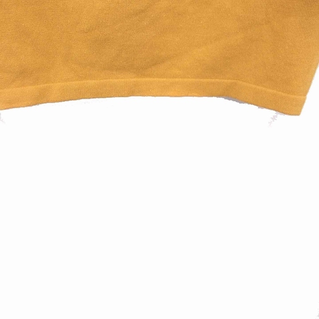GYDA(ジェイダ)のジェイダ GYDA カットソー ニット ペンタゴンネック 半袖 F マスタード レディースのトップス(カットソー(半袖/袖なし))の商品写真