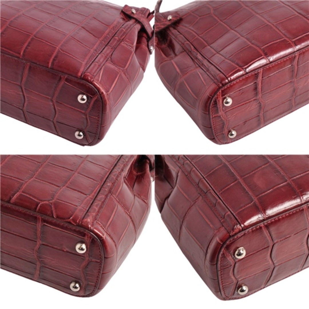 極美品 JRA Clair バッグ クロコダイル ハンドバッグ ショルダー 極美品 JRA Clair バッグ クロコダイル ハンドバッグ ショルダー
