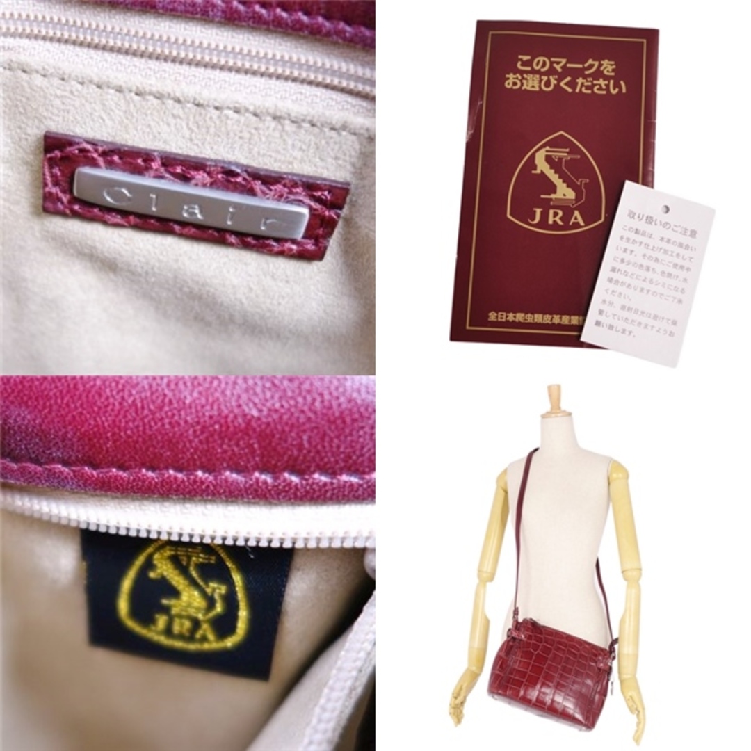 極美品 JRA Clair バッグ クロコダイル ハンドバッグ ショルダー 極美品 JRA Clair バッグ クロコダイル ハンドバッグ ショルダー
