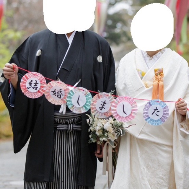 結婚式和装前撮りアイテム　ガーランド ハンドメイドのパーティー(ガーランド)の商品写真