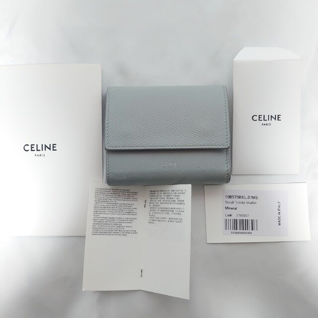 美品 CELINE スモール トライフォード ウォレット 三つ折りコンパクト財布-