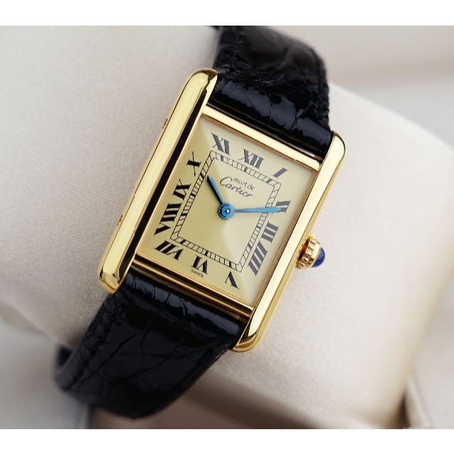 美品 カルティエ マスト タンク アイボリー ローマン SM Cartier