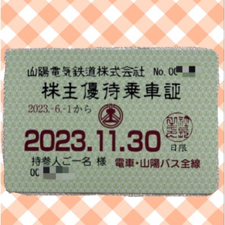 山陽電気鉄道 株主優待 電車・山陽バス共通乗車証定期券型の通販 by ...