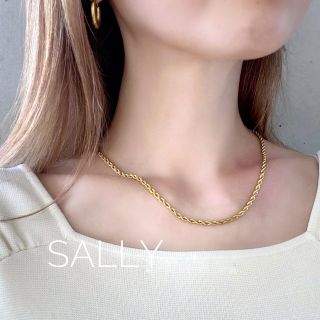 トゥデイフル(TODAYFUL)の再販【ゴールド】ステンレス　シンプルなロープツイストチェーン　ネックレス(ネックレス)