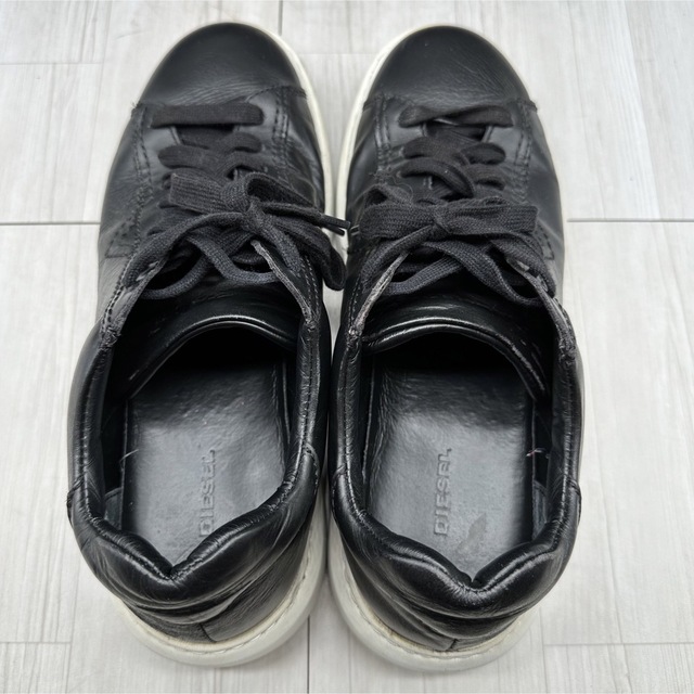 DIESEL(ディーゼル)の【DISEL】ディーゼル 27.5 スニーカー レザー ブラック メンズの靴/シューズ(スニーカー)の商品写真