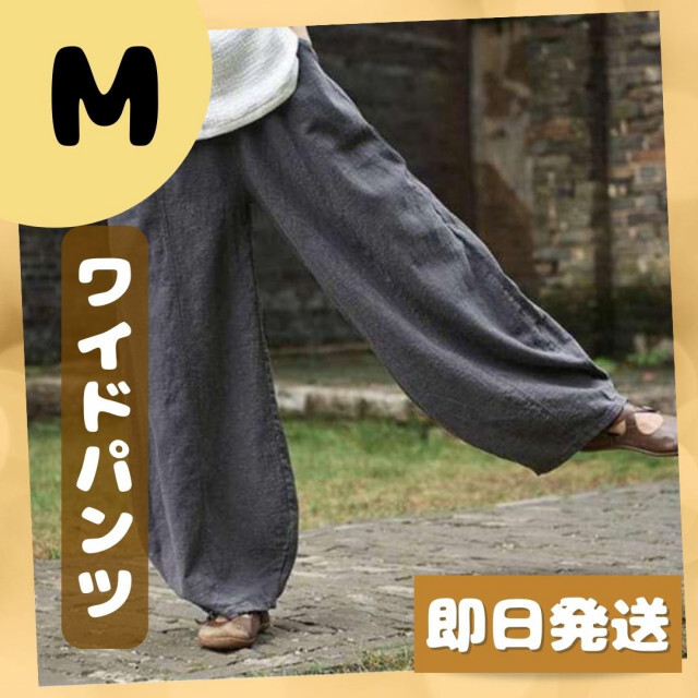 ワイドパンツ XL LL グリーン ゆるパンツ サルエルパンツ レディース 綿麻 通販