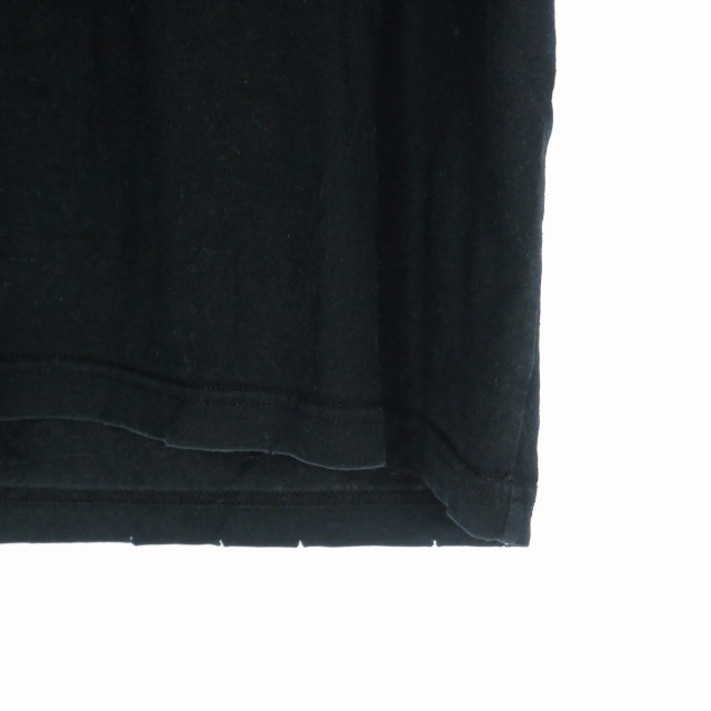 バルマン ダメージ加工 クルーネック Tシャツ カットソー 半袖 XS 黒 2
