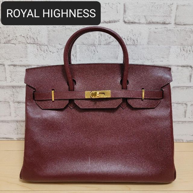 ROYAL HIGHNESS ロイヤルハイネス レザー ハンドバッグ ボルドー