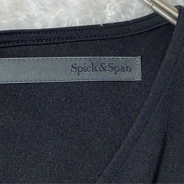 Spick & Span(スピックアンドスパン)の専用【極美品】Spick&Span ウエスト切り替え オールインワン 黒 レディースのパンツ(オールインワン)の商品写真