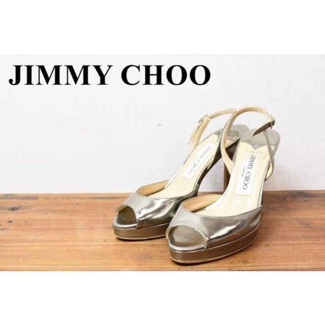 AL AE0003 高級 JIMMY CHOO ジミーチュウ オープントゥ7ソール高さ