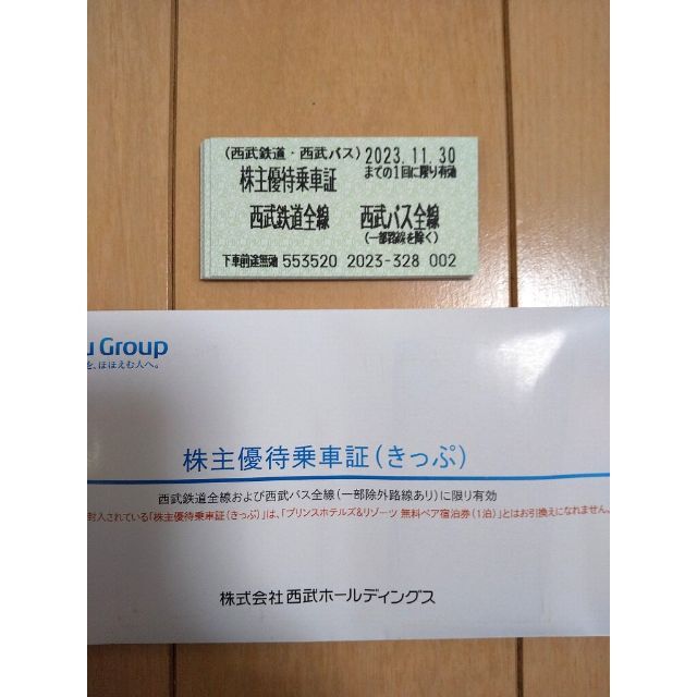 乗車券/交通券西武鉄道　株主優待乗車証 30枚＋2枚