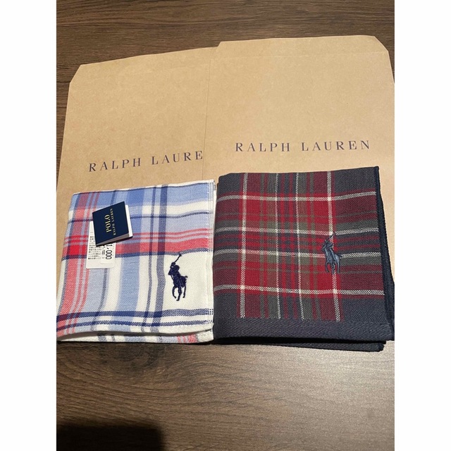 【新品】RALPH LAUREN タオルハンカチ ２枚セット(袋２枚シール付き) | フリマアプリ ラクマ