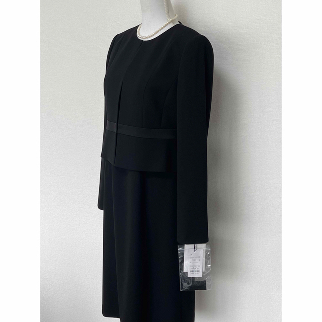 新品☆LAPINE FORMAL/オールシーズンブラックフォーマルスーツ◎11号