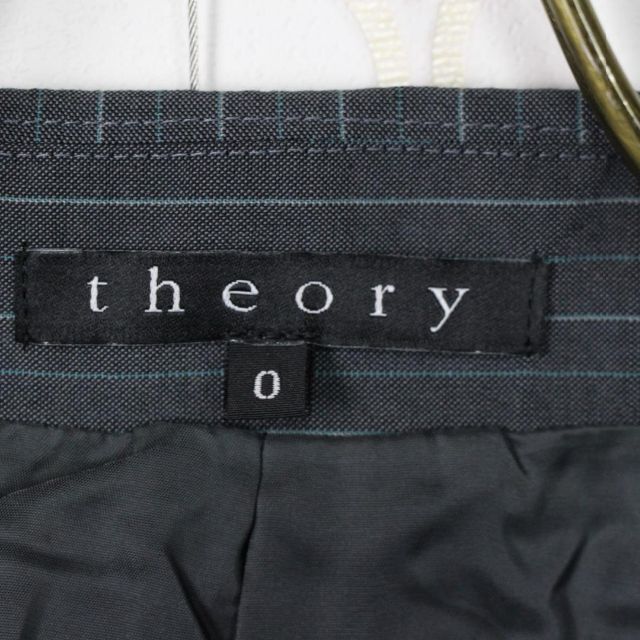 theory(セオリー)のセオリー ジャケット　0　S　ダークグレー　ストライプ　1B　背抜　ストレッチ レディースのジャケット/アウター(テーラードジャケット)の商品写真