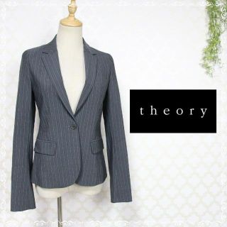 セオリー(theory)のセオリー ジャケット　0　S　ダークグレー　ストライプ　1B　背抜　ストレッチ(テーラードジャケット)