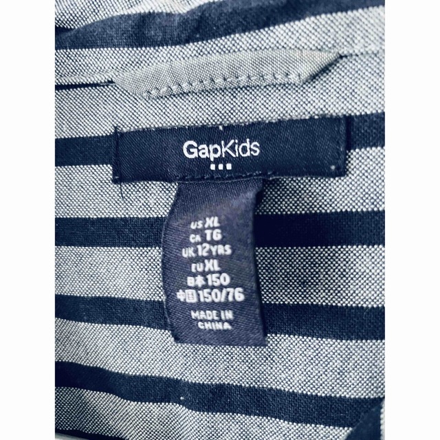 GAP Kids(ギャップキッズ)のGapKids 150cm ボーダーシャツ キッズ/ベビー/マタニティのキッズ服男の子用(90cm~)(ブラウス)の商品写真