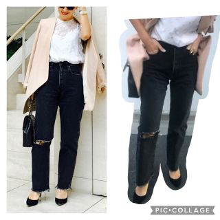 マウジー(moussy)の貴重な新品　moussy jwワイドストレートデニム(デニム/ジーンズ)