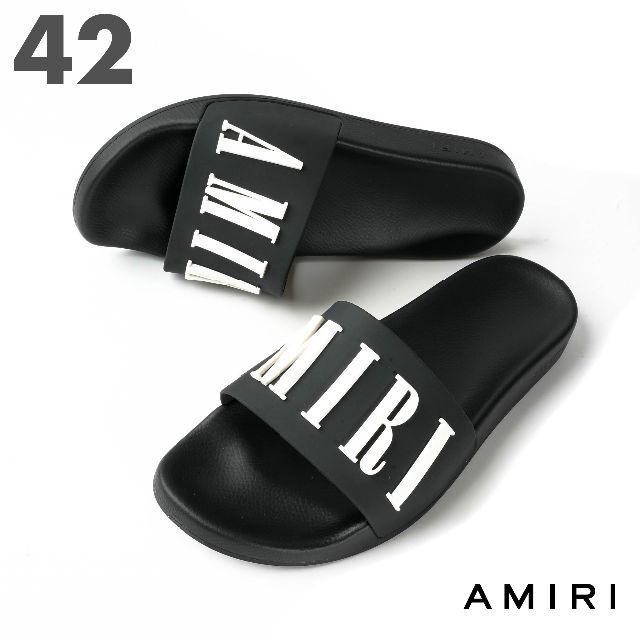 公式】 新品 AMIRI メゾンスペシャル タンクソールジュートシャワー LOGO 別倉庫からの配送】 POOLSLIDE シャワーサンダル 